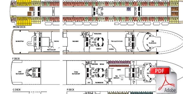 Click to open PDF of P&O Azura Deckplans