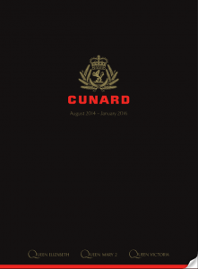 Cunard 2015 brochure
